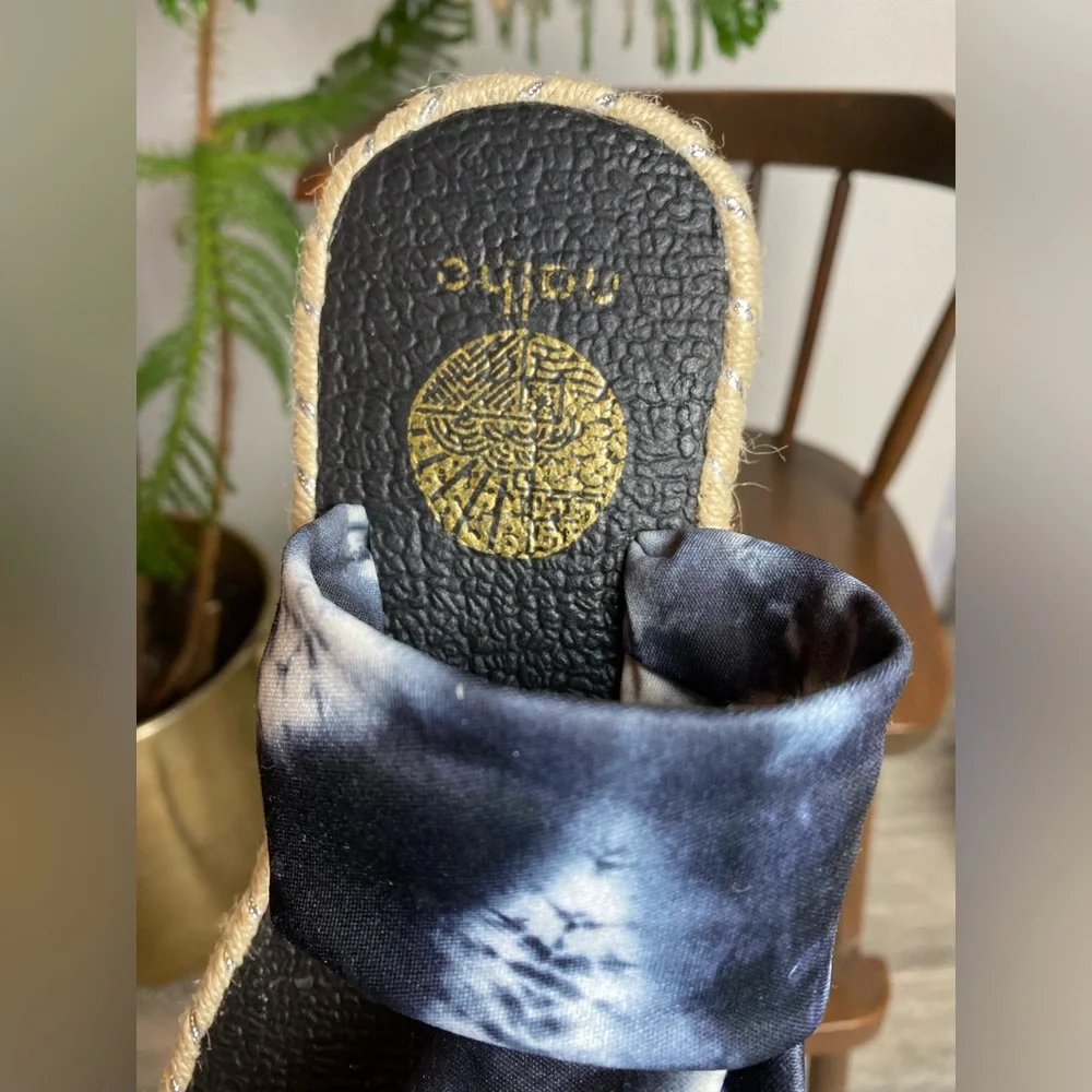 Anthropologie Nalho Espadrille Yoga Mat Sandals Tie Dye Size 9